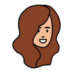 beautiful woman head avatar character