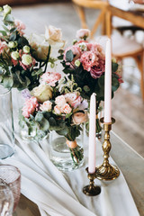 Wedding table decoration rustic style