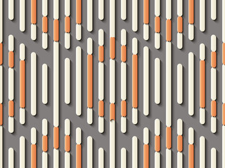 Seamless relief sculpture decoration retro pattern polygon geometry cross stitch frame line