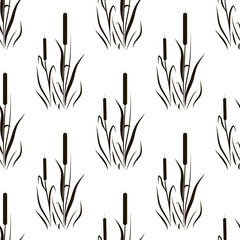 Reed. Background, wallpaper, seamless. Silhouette