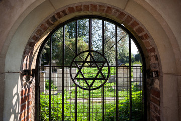 Star of David at Jewish Cemetery in Krakow