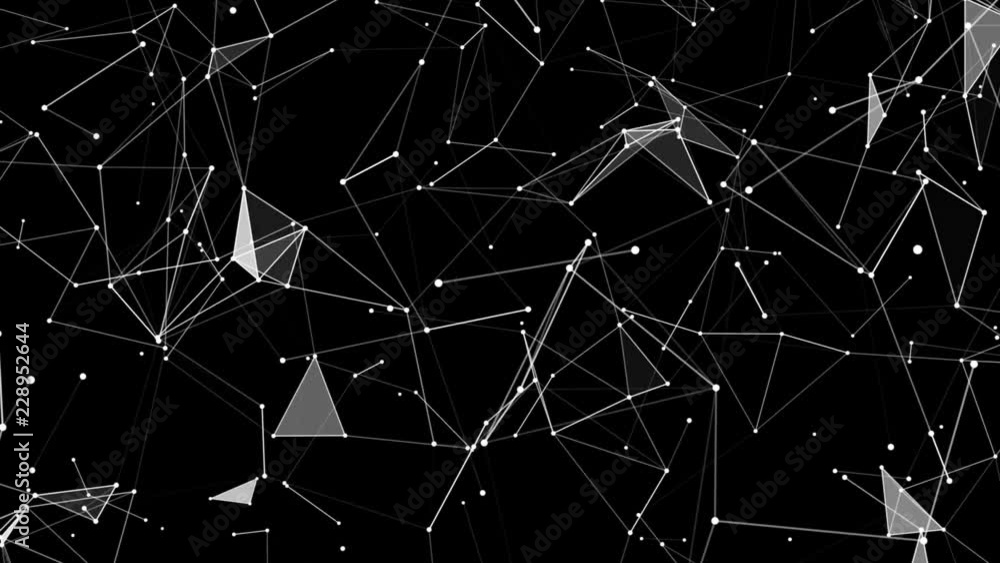 Poster the field of interacting particles. the camera is moving and moving away from the field. seamless lo