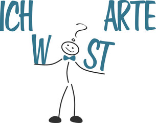 Strichmännchen , warten - starten