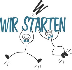 Strichmännchen , warten - starten