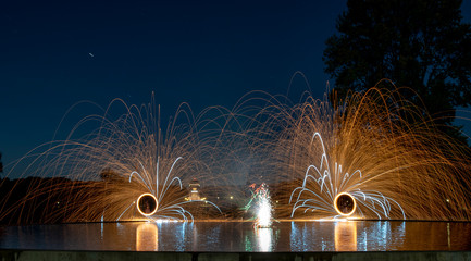 Steel wool Firework - Fun with fire and burning steel