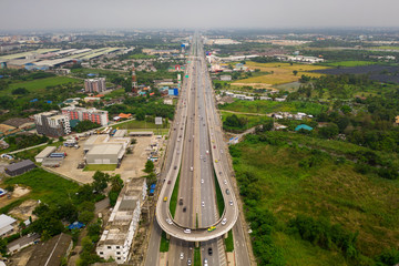 Naklejka premium high angle view of interstate highway