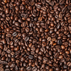 Roasted coffee beans background