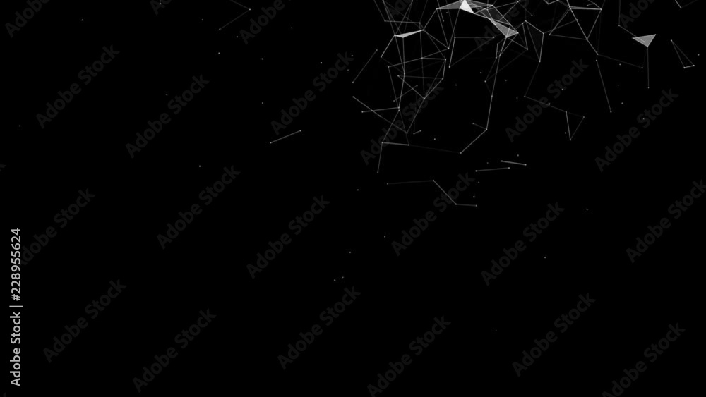 Poster rotating field. seamless loop.futuristic network.