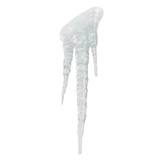 Icicles Sparkling On White Background Isolated. 3D Illustration