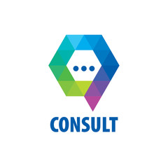 Sign for online consultation. Vector illustration of the icon.