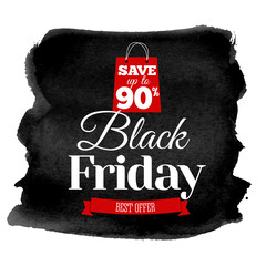 Black friday sale banner. Insignia or logotype of Black Friday.