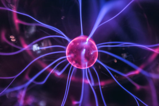 Close Up Of Plasma Globe