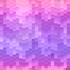 Abstract geometric pink, blue background.