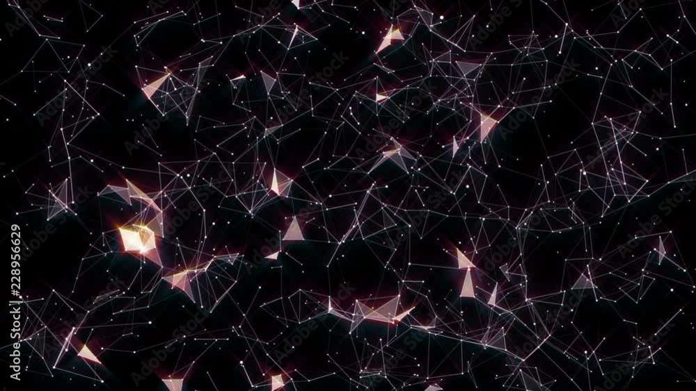 Poster interaction field. magical glow. seamless loop.futuristic network.