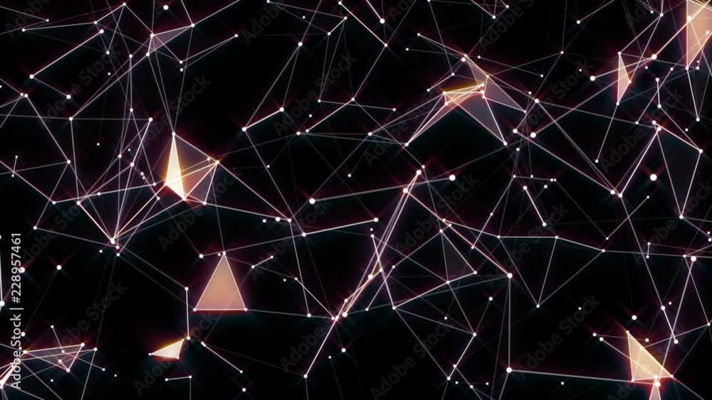 Poster zoom camera. field interaction. magical glow. seamless loop.futuristic network.