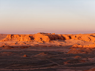 Bajandsag Flaming Cliffs Mongolia Sunset