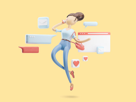 3d illustration. lifestyle in social networks