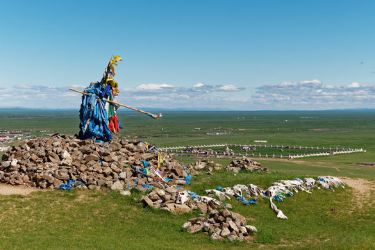 Ovoo over Erdene Zuu Karakorum Mongolia