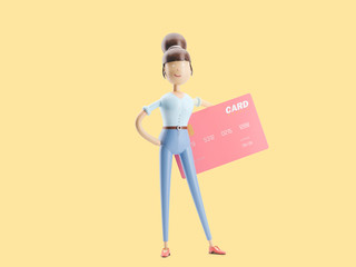 3d illustration. credit card banking concept