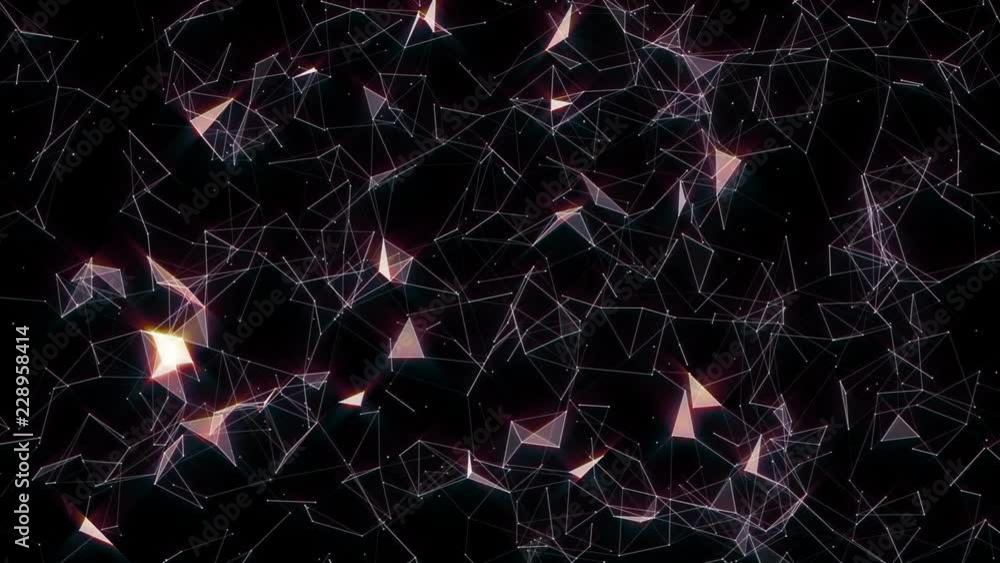 Poster dynamic background. field of interaction. magical glow. seamless loop.futuristic network.