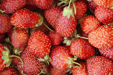 Closeup set ripe juicy strawberry. Background or texture