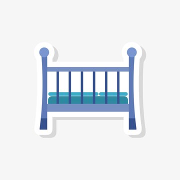 recommend clip art: Baby Crib icon, Wooden Crib sticker