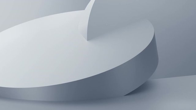 Abstract 3d rendering of rotating geometric shapes. Modern looped animation background. Seamless motion design. 4k UHD