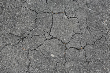 Cracked asphalt background.