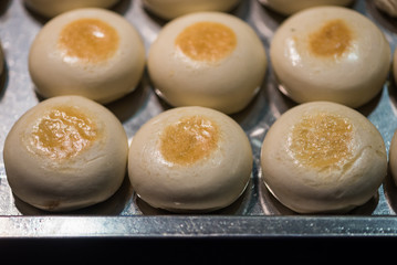 Guoqui sweet chinese steam buns in a market in China