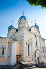 Russia, Vladivostok, July 2018: Cathedral of Intercession of  Holy Virgin
