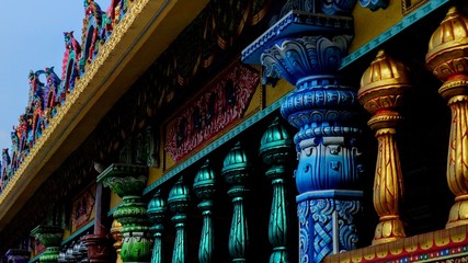 Colorful Hindu temple in Batu Caves Malaysia