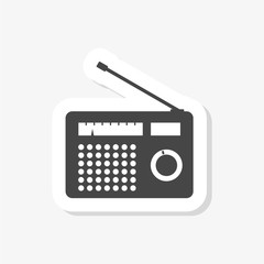Radio creative sticker. Simple element illustration 