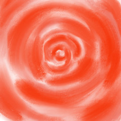 Digital hand drawn abstract illustration of a beautiful red rose, on white background - 228963681