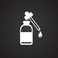 Cure dropper on black background icon