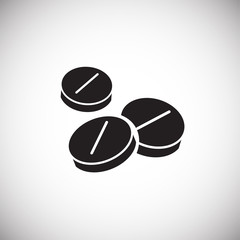 Fototapeta premium Tablets on white background icon