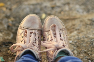 shoes, shoe, footwear, pair, isolated, leather, white, boot, old, sneakers, foot, fashion, boots, clothing, brown, dirty, two, sport, baby, walking, feet, lace