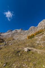Colorful Autumn Mountain Landscape Panorama Views At Hochstadel In The Lienz Dolomites Between East Tyrol & Carinthia