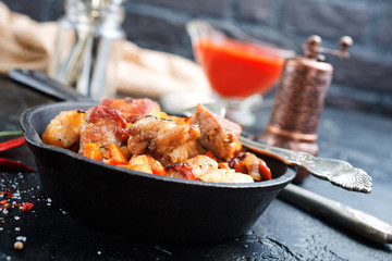 meat with vegetables