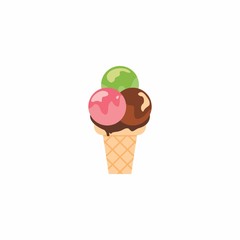 Ice cream cartoon vector.