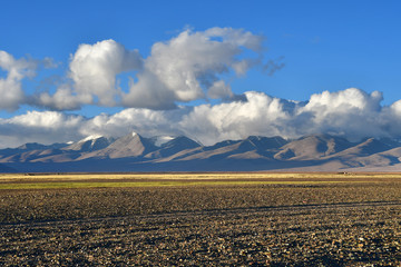 Landscapes of the Tibetan plateau in summer