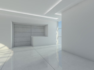 Abstract modern architecture background. 3D rendering