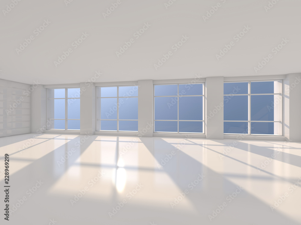 Poster abstract modern architecture background. 3d rendering