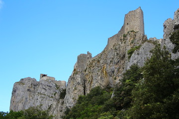 Fototapeta na wymiar Château de peyrepertus