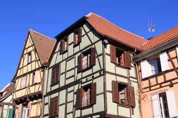 Fototapeta na wymiar Fachwerkhäuser im Elsass Frankreich 6
