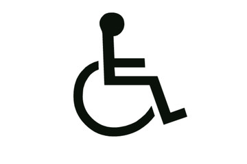 symbol reserved for disabled people or handicap - obrazy, fototapety, plakaty