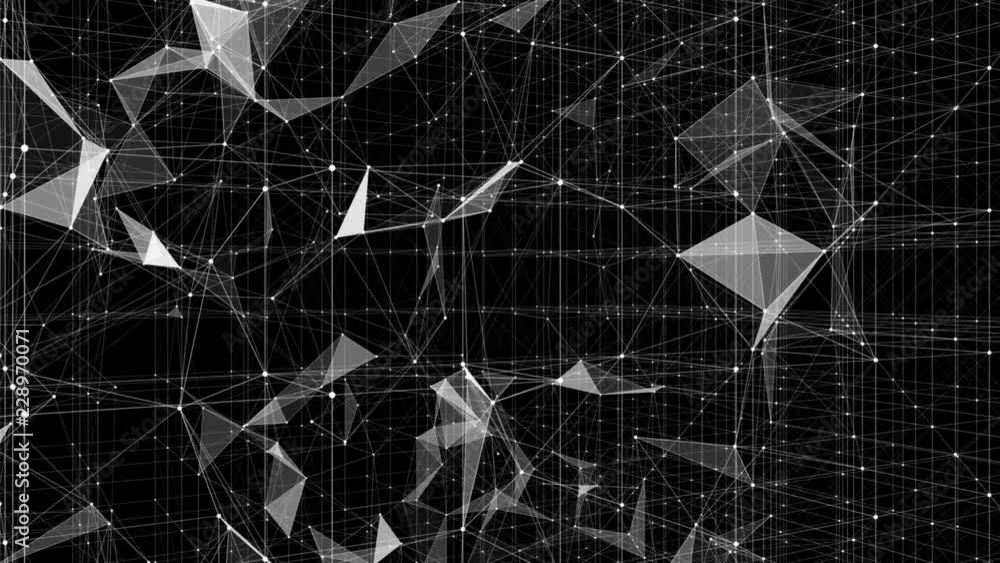 Poster work inside the matrix. seamless loop. black background.futuristic network.
