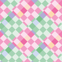 Pattern of bright pink and green rhombuses