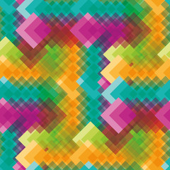 Multicolor rhombus seamless pattern