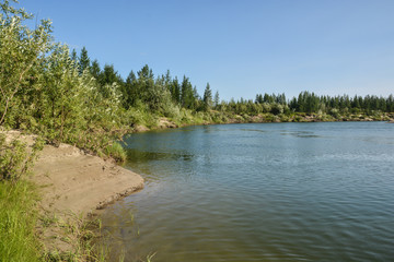 The river in the natural Park on the Taimyr Peninsula.