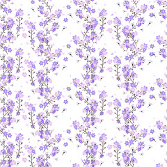 Wildflowers cute flowers, summer pattern. Village flower.